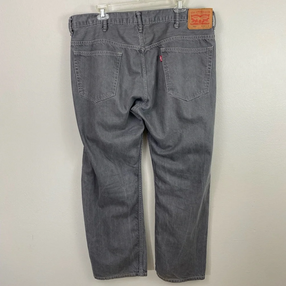 Levi's 569 Gray Loose Straight Jeans Baggy Fit